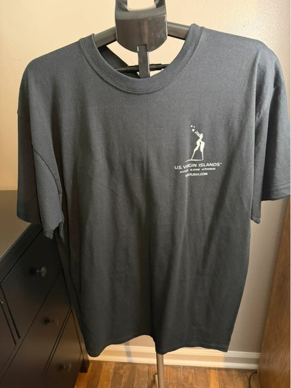 Hanes US Virgin Islands Graphic T-Shirt Adult XL Black NWOT